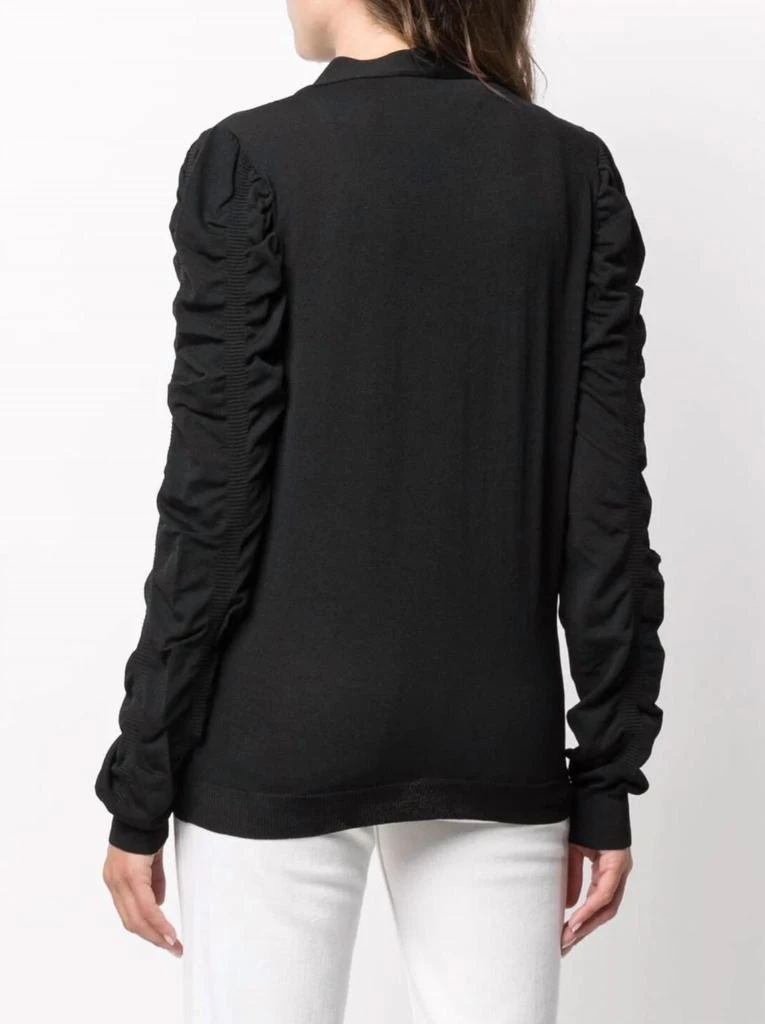 Nude Gathered-Detail Cardigan In Black 4