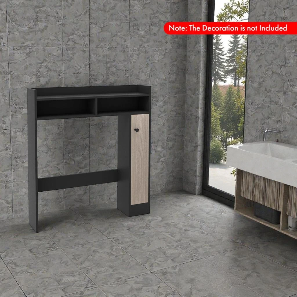 Hivvago Over-Toilet Bathroom Floor Storage Rack with Adjustable Shelving 2