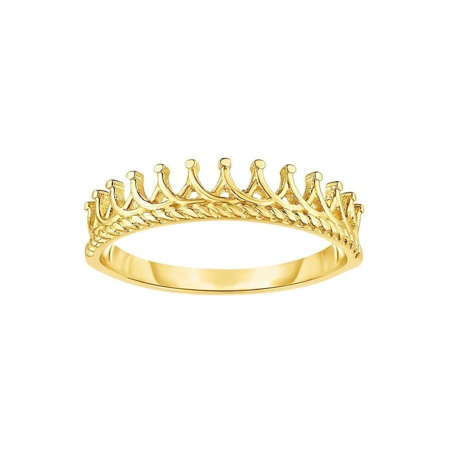 Tresorra 14K Yellow Gold Crown Ring 1