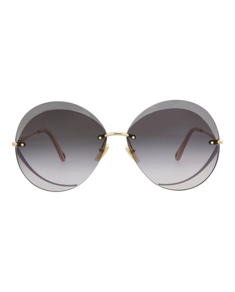 Chloé Round-Frame Metal Sunglasses