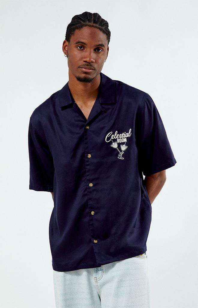 PacSun Tencel Embroidered Oversized Camp Shirt