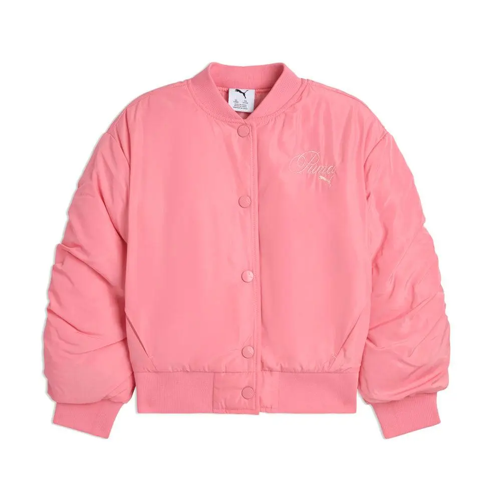 Puma Bow Society Pack Poly Satin Button Down Jacket (Youth)