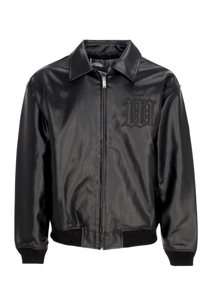 Wasted Paris College Man Kingdom Curve Varsity Jacket Black