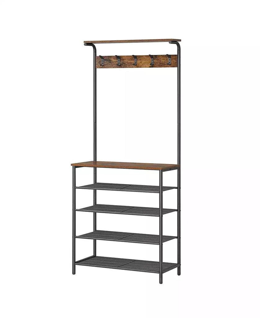 SONGMICS HOME 5 Tier Coat Rack and Shoe Storage