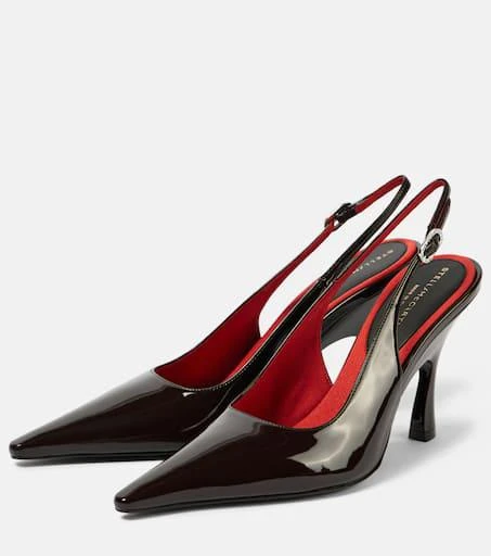 Stella McCartney Elsa faux leather slingback pumps 4