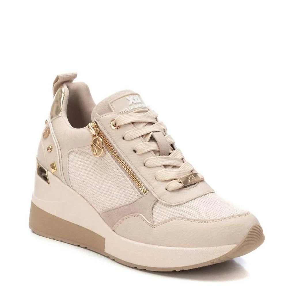 Xti Women's Casual Wedge Sneakers In Beige 2