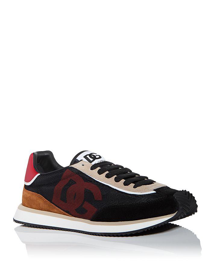 Dolce & Gabbana Leather Mesh Sneakers - Casual Shoes - Free