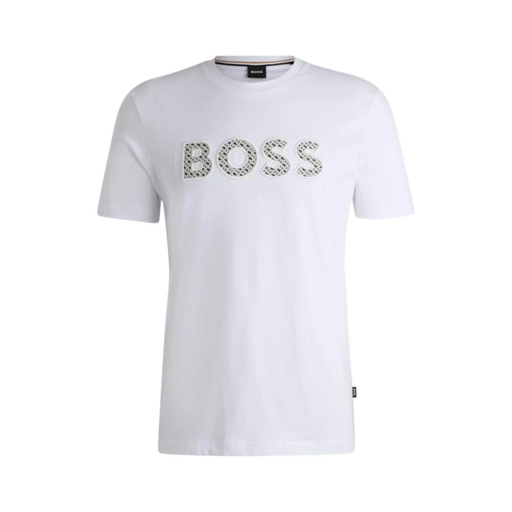 Hugo Boss Cotton-jersey T-shirt with logo detail 1