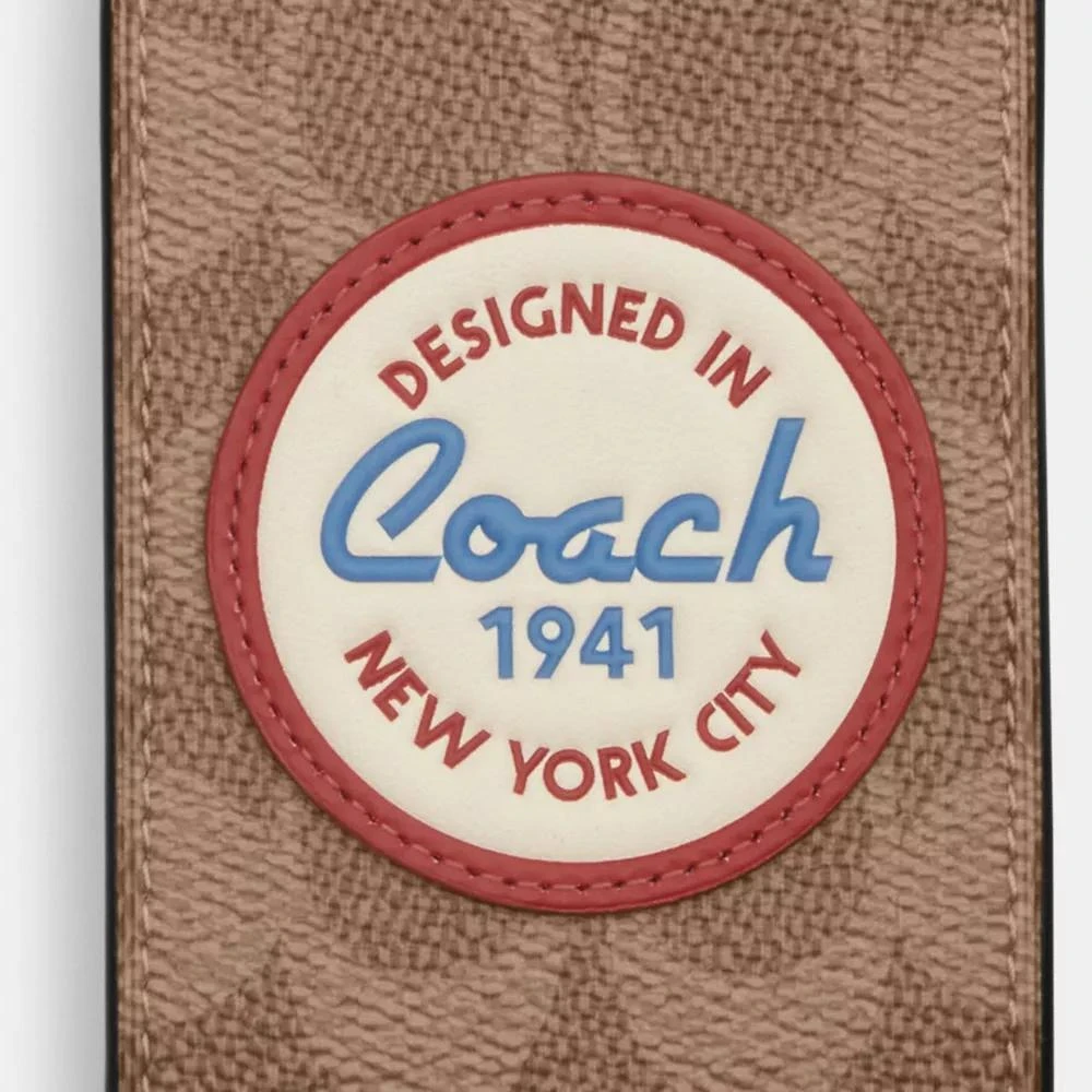 Coach Luggage Tag In Signature Canvas With Patches 2