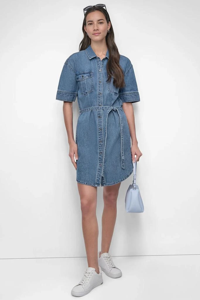 DKNY SELF BELTED UTILITY DRESS 4