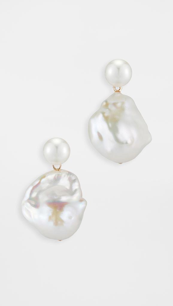 MATEO Duality Pearl Drop Earrings