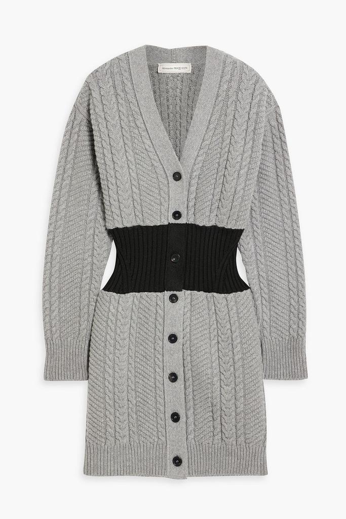 ワンピース Alexander McQueen Ribbed mini dress Grey Alexander McQueen | Ribbed Mini Dress | Jumpers | Cruise Fashion