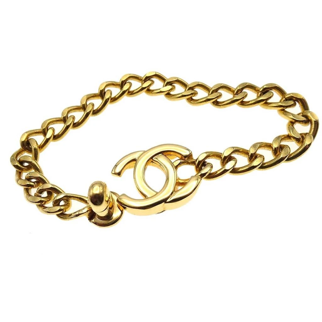Chanel Vintage Cc Turnlock Chain Bracelet Metal _Plated Bracelet Jewelry (Pre-Owned) 2