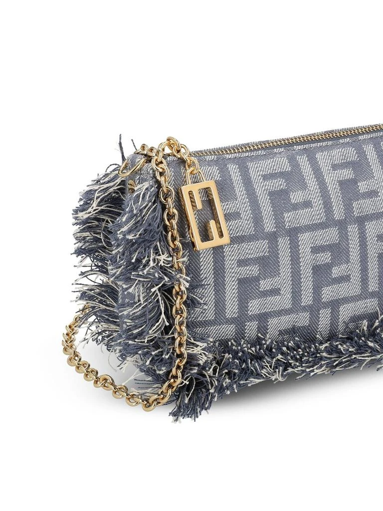 Fendi Fendi Baguette FF Jacquard Fringed Pouch 4