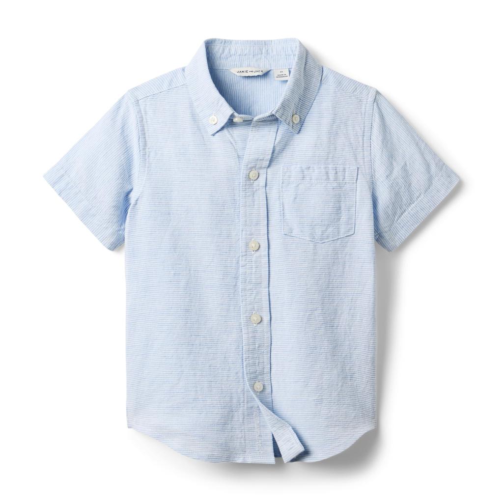 Janie and Jack Boys Linen Stripe Top (Toddler/Little Kid/Big Kid)