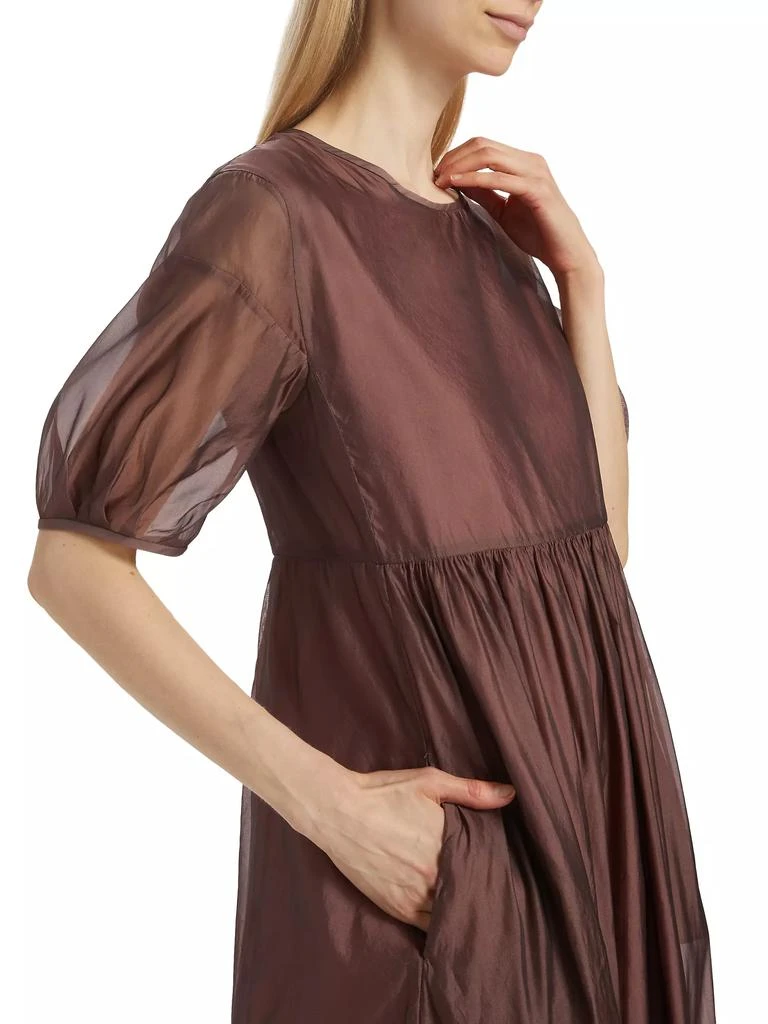 Max Mara Fatoso Silk-Blend A-Line Midi-Dress 6
