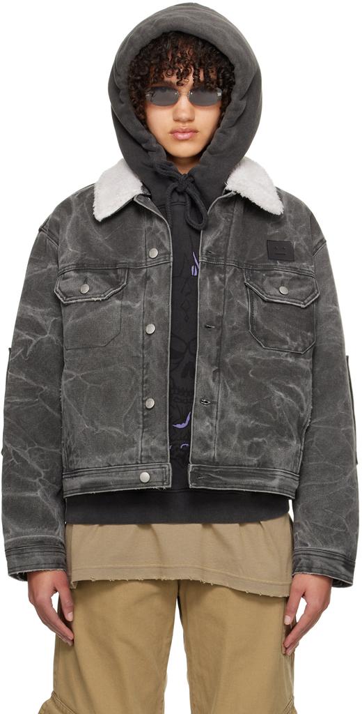 Acne Studios Gray Padded Denim Jacket