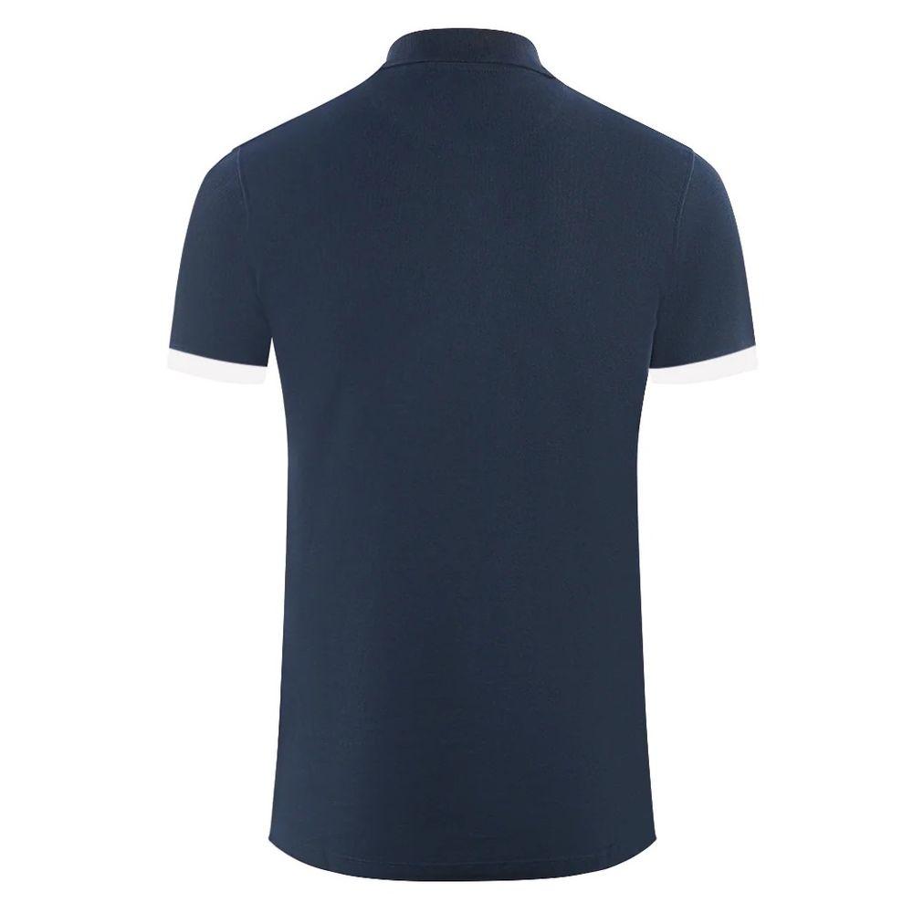 Aquascutum Aquascutum Elegant Cotton Polo with Contrast Logo Men's Emblem