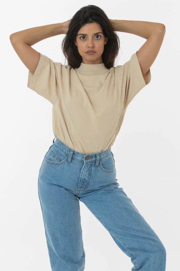 Los Angeles Apparel 1825GD Unisex - Oversized Short Sleeve High Mockneck T-shirt 6