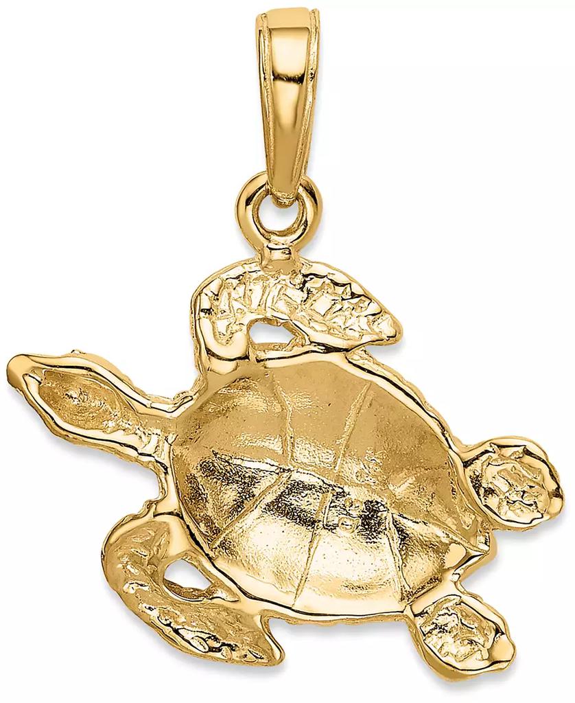 Macy's Sea Turtle Charm Pendant in 14k Yellow Gold