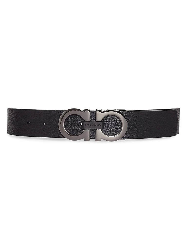 Salvatore Ferragamo Gancini Buckle Adjustable Cut-to-Size Reversible Belt 4