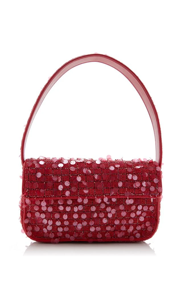 Staud STAUD - Tommy Sequin-Embroidered Beaded Bag - Red - OS - Moda Operandi 1