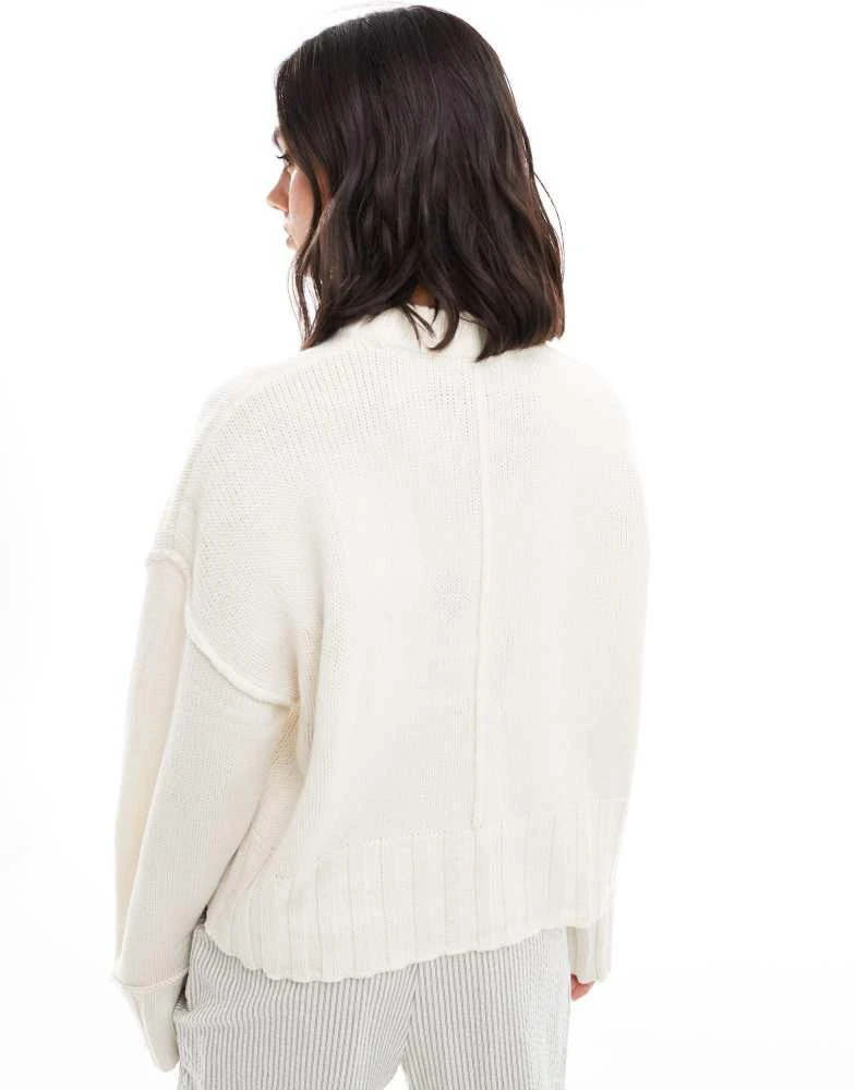 ASOS ASOS DESIGN clean crew neck jumper in white 4