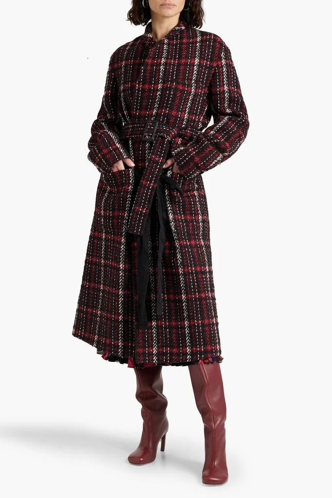 MARNI Checked wool-blend tweed coat 2