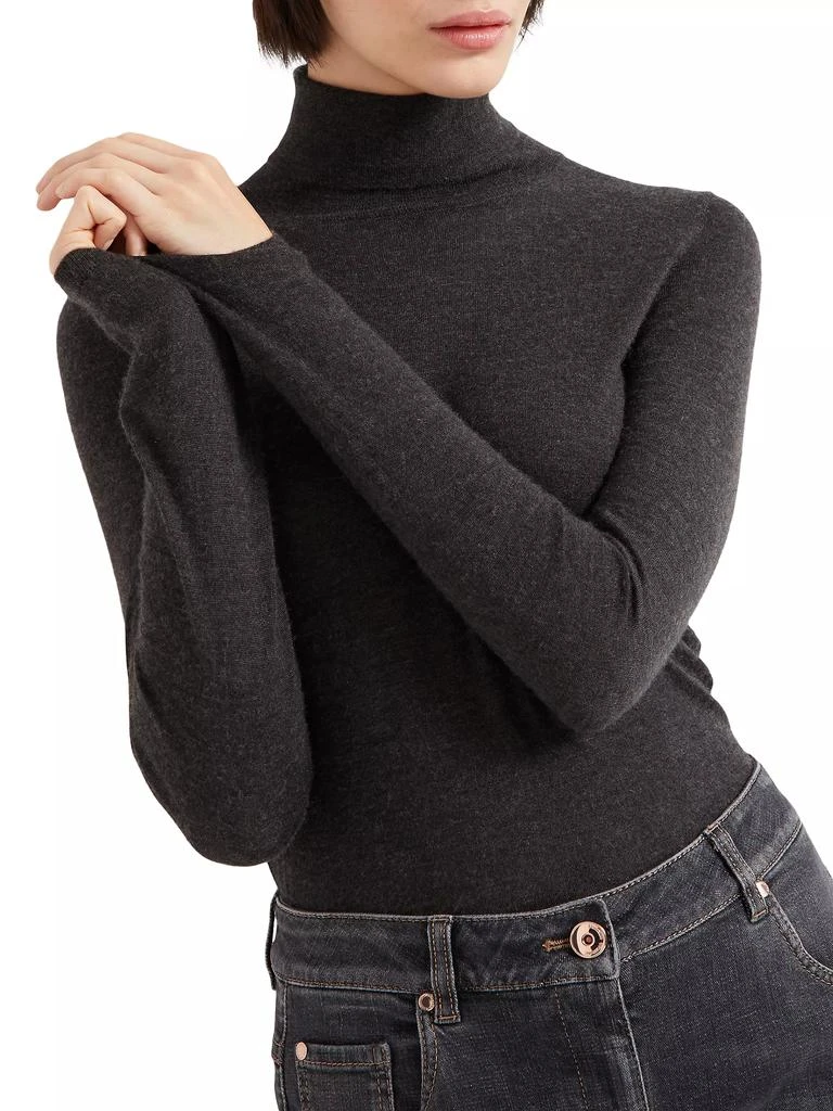 Brunello Cucinelli Cashmere and Silk Lightweight Turtleneck Sweater 5