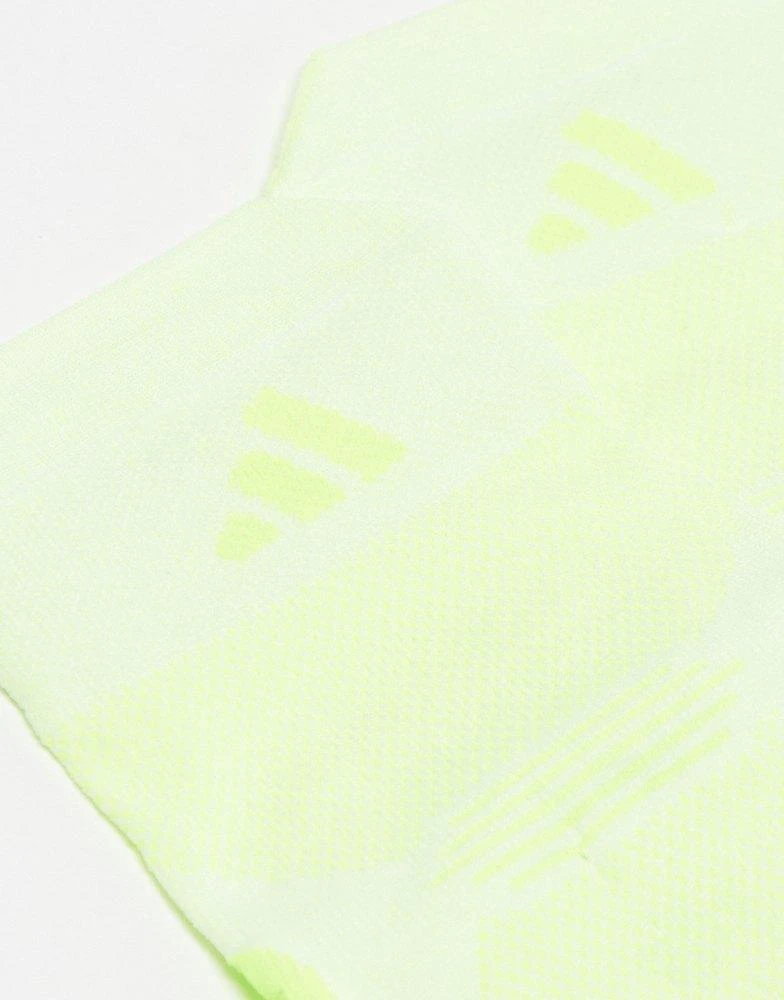 Adidas adidas Running socks in bright neon yellow 2
