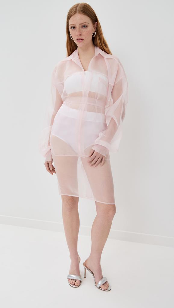 LaQuan Smith Silk Pencil Skirt