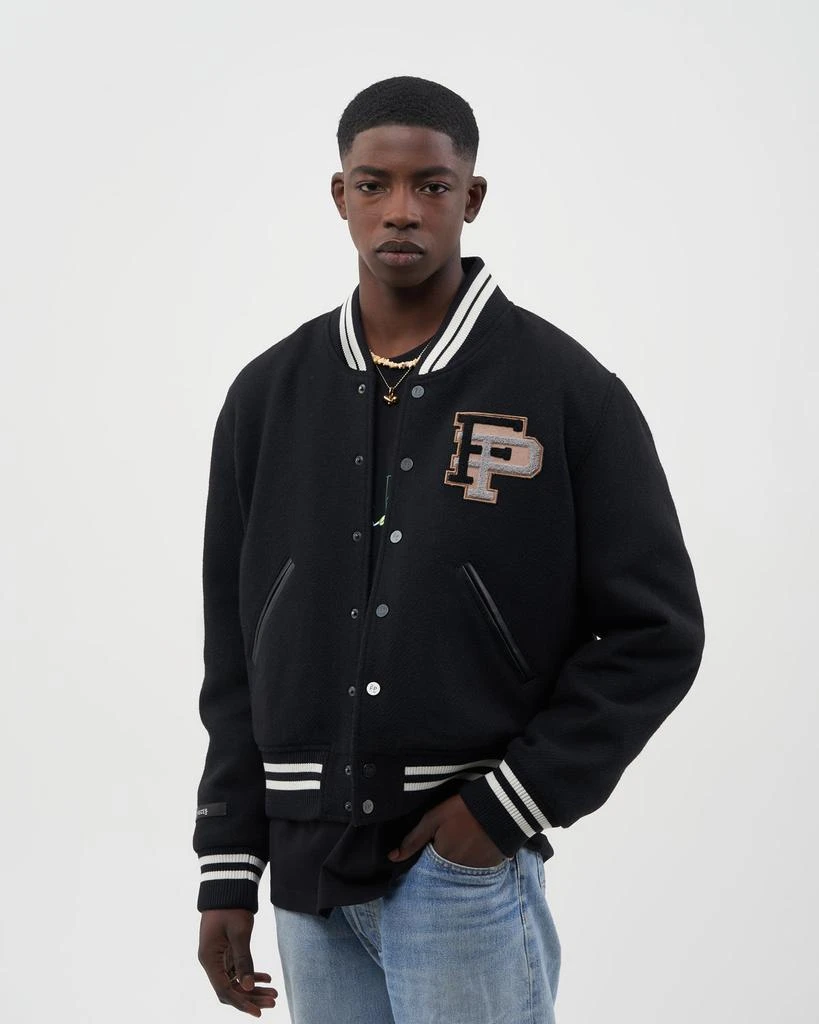 Conventional Varsity Jacket Black / White 1