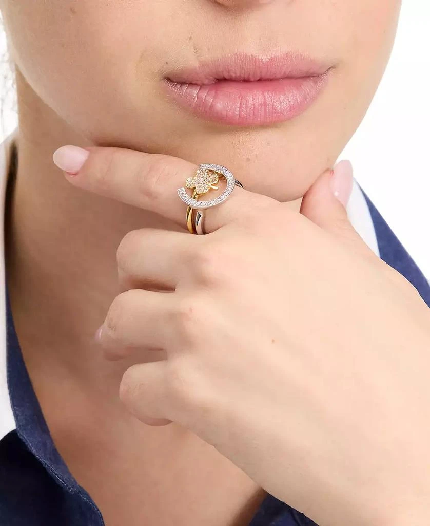 Kate Spade Two-Tone 2-Pc. Set Cubic Zirconia Pavè Lucky Charm Stack Rings 3