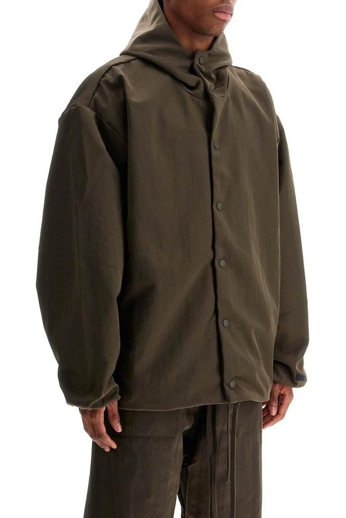 Essentials Fear Of God Essentials Logo Printed Hooded Jacket 2