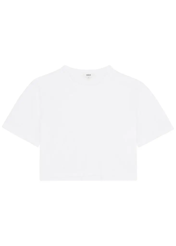 AGOLDE Anya cropped cotton T-shirt 1