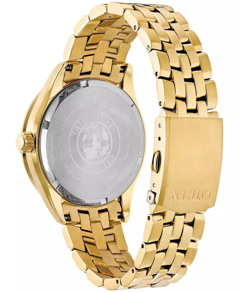 Citizen Men's Eco-Drive Corso Diamond-Accent Gold-Tone Stainless Steel Bracelet Watch 41mm 3