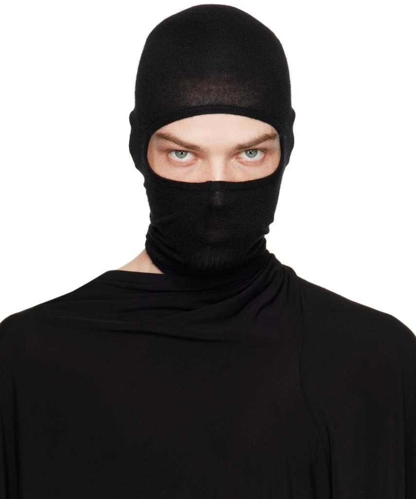 Rick Owens Black Lightweight Rasato Balaclava 1