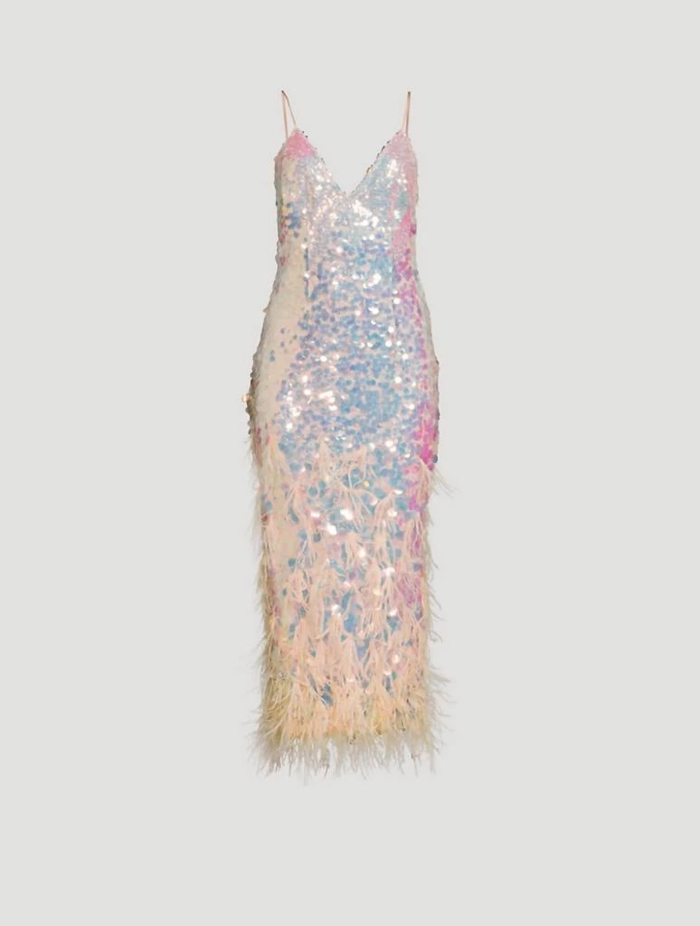 Shop Loveshackfancy - Miriana Feather-trimmed Sequin Slip Midi Dress on  Sale at BeyondStyle  Get 30% Off Loveshackfancy - Miriana Feather-trimmed  Sequin Slip Midi Dress with Limited-Time Flash Deals, Exclusive Discounts,  and