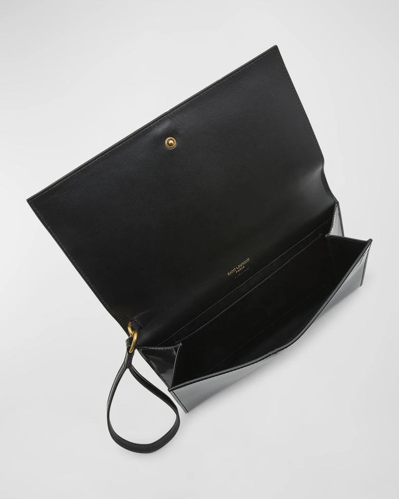 Yves Saint Laurent Cassandra YSL Flap Leather Wristlet 4
