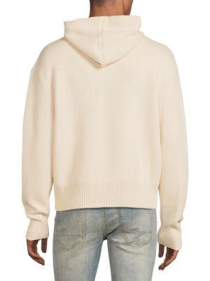 ami alexandre mattiussi Heart Rib Knit Virgin Wool Pullover Hoodie 2