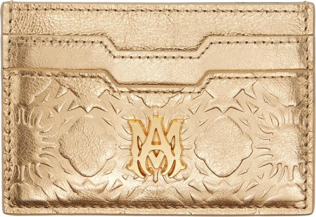 AMIRI Gold MA Quad Foil Card Holder