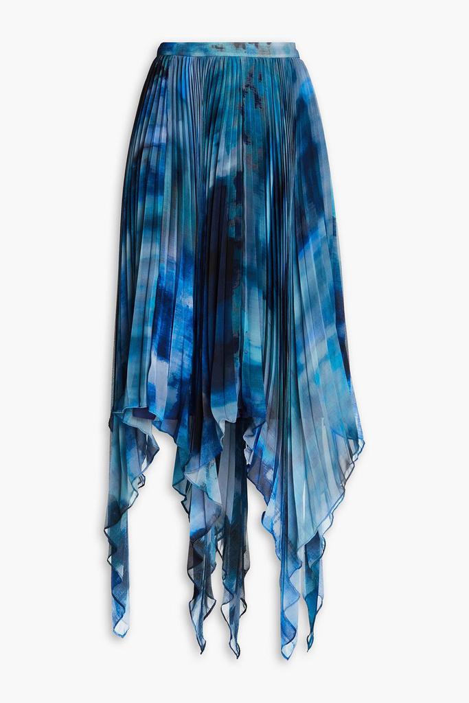 Altuzarra Pleated tie-dyed chiffon maxi skirt