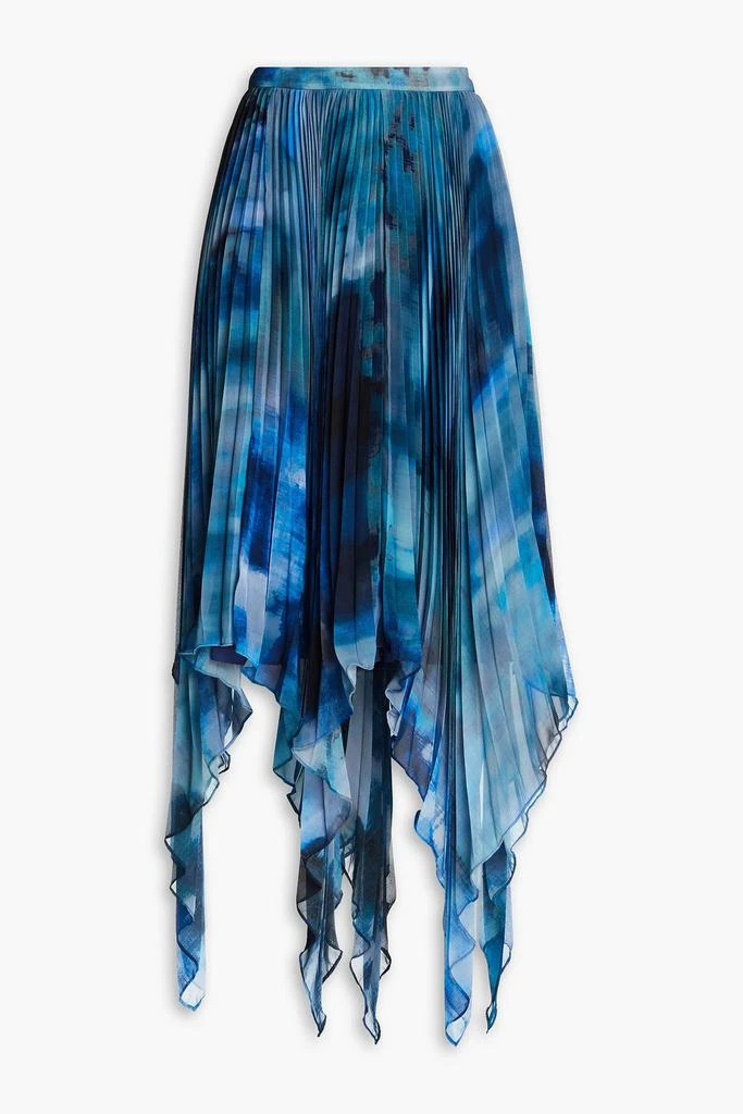 Altuzarra Pleated tie-dyed chiffon maxi skirt 1