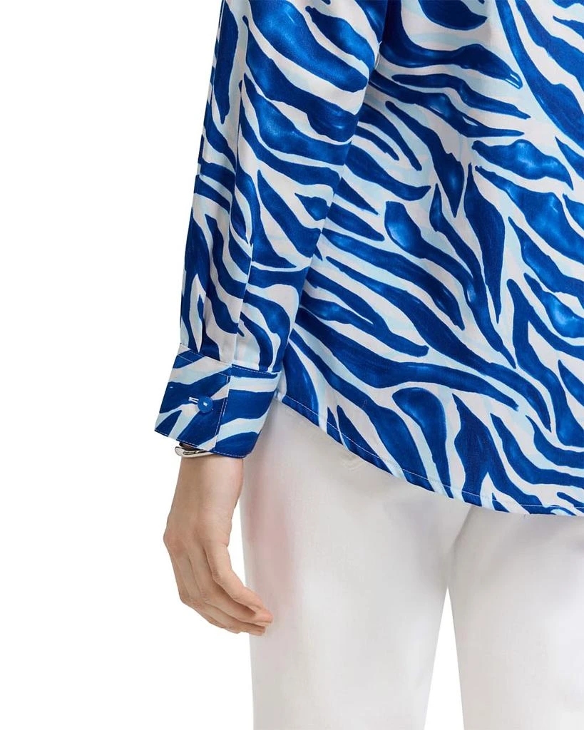FOXCROFT Zoey Long Sleeved Tonal Zebra Shirt 4