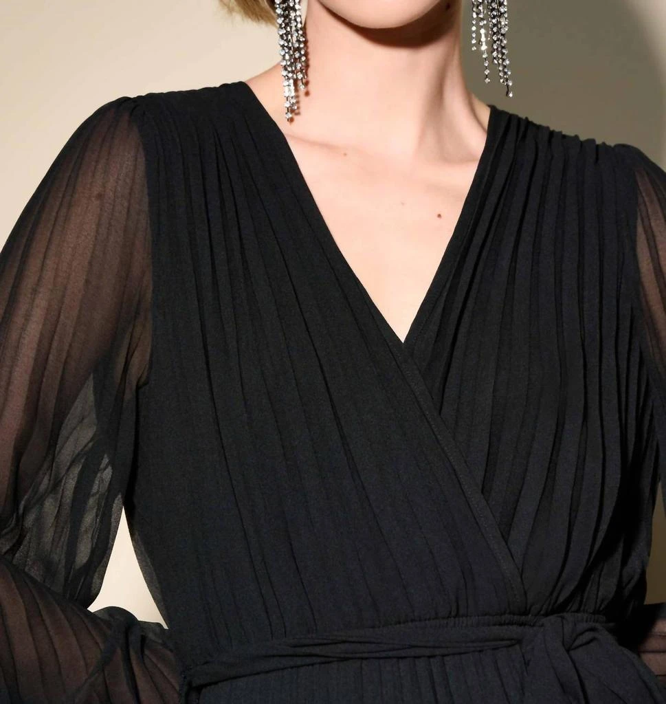 JOSEPH RIBKOFF Joseph Ribkoff - Mesh Chiffon Flounce Dress 4