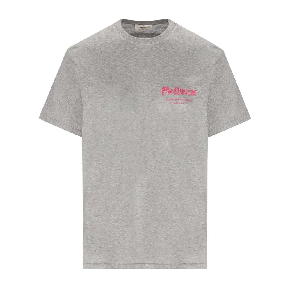 Alexander McQueen Alexander McQueen Logo Printed Crewneck T-Shirt 1