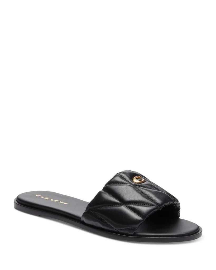 Coach Women
s Holly Quilted Slide Sandals 1