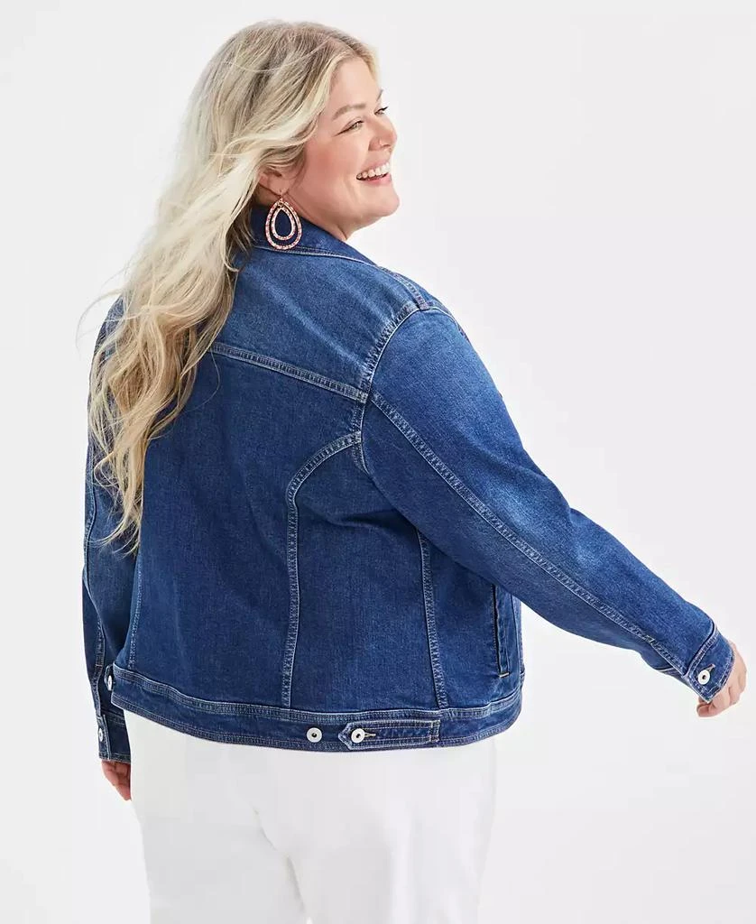 Style & Co Plus Size Classic Denim Jacket, Exclusively at Macy's 4