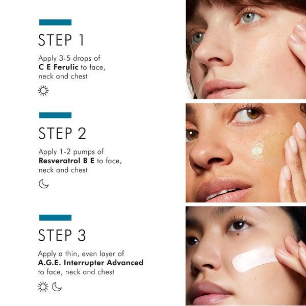 SkinCeuticals SkinCeuticals Anti-Aging Skin System featuring Travel Sized C E Ferulic and AGE Interrupter Advanced ($444 Value) 4