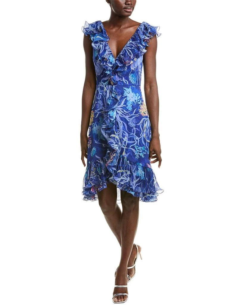 Tadashi Shoji Pleated Ruffle Dress 1